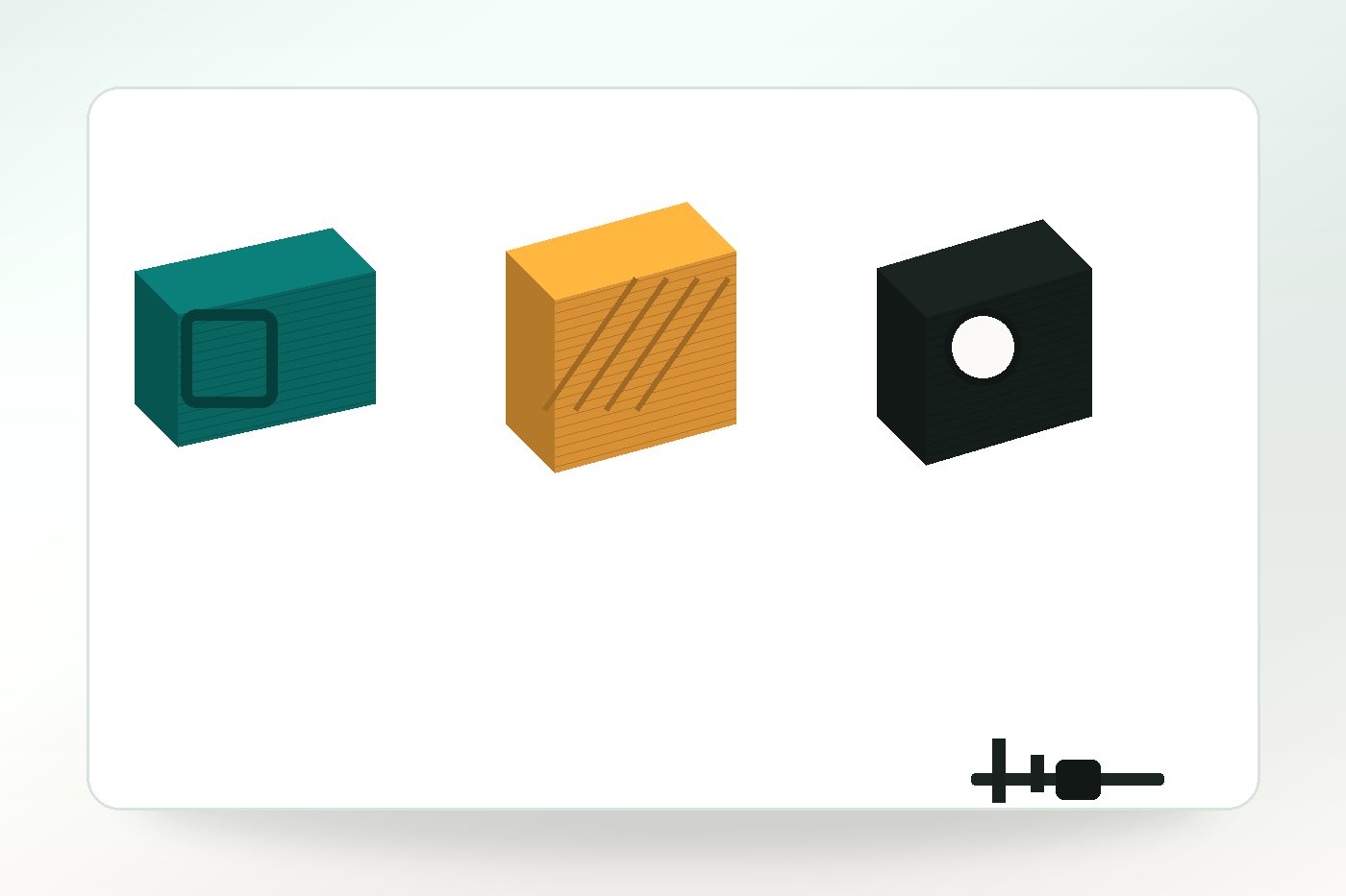 Close-up comparison of layer lines, smooth resin and paint-ready samples