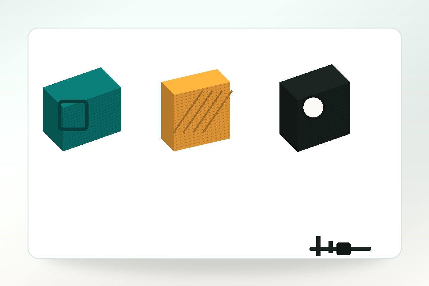 Prototype progression showing early and refined 3D printed product samples